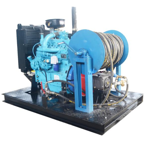 Quality 85L/min 200bar Cold Water Jet Sewer Cleaning Machine 41kw Sewer Drain Pipe Cleaning Machines wholesale