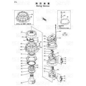 Planetary Reducer EX100 Excavator Swing Drive Assembly Catalog For Varying Excavator Models 9097684