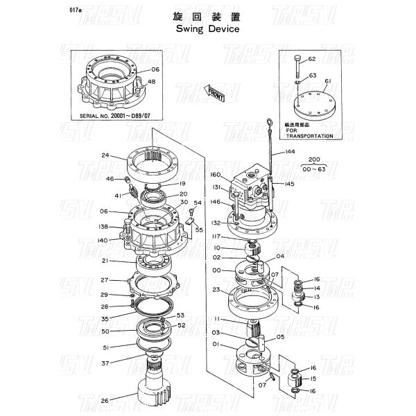Quality Planetary Reducer EX100 Excavator Swing Drive Assembly Catalog For Varying Excavator Models 9097684 wholesale