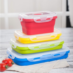 800ml 1200ml Silicone Lunch Containers Collapsible Silicone Lunch Box