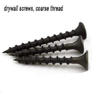 China #6-#10  Black Phosphated Self Tapping Drywall Screws Hardened Metric Steel Coarse Thread on sale