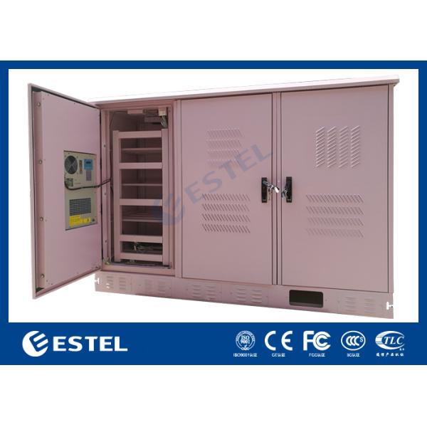 ET25080240C-240 Outdoor Telecom Floor Mounted Cabinet With 3 Compartments Enclosure