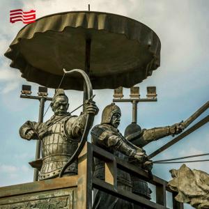 Regional Feature Cast Copper Sculpture of Chinese Bronze Carriage for Urban