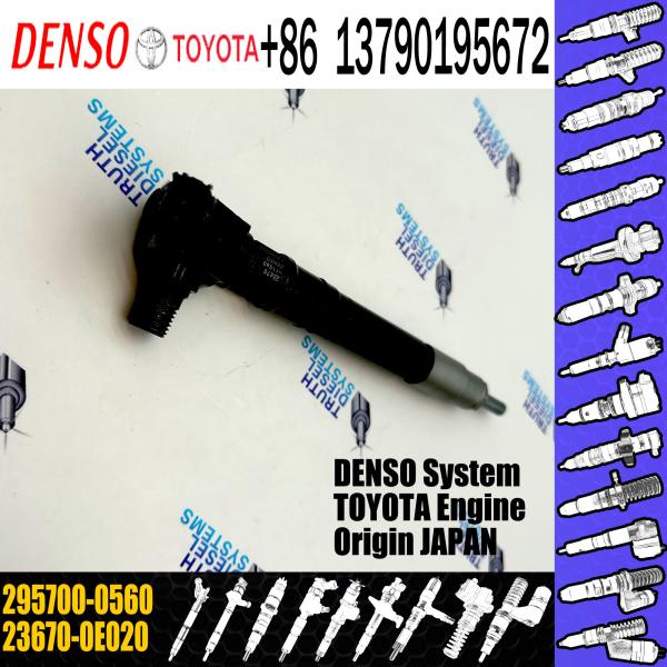 Quality Original Diesel Common Rail Fuel Injector 295700-0560 23670-0E020 For Toyota Hilux 2GD-FTV wholesale