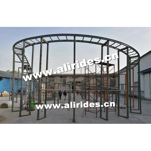 Fun park outdoor amusement equipment family game machine 12 seats space train roller coaster rides for sale