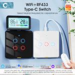 Tuya WiFi Touch Wall Switch Type C, EU Standard, RF433, 110-240V, with Timer and