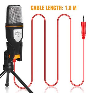 Microphone 3.5mm Plug Home Stereo MIC Desktop Tripod For PC YouTube Video Record