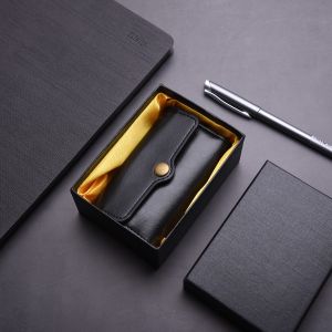 Black RFID Blocking Case Prevent Signal Relaying Two Fold 4 Hooks Keyring