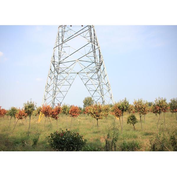 ASTM 123 Hot Dip Galvanized 230KV Lattice Steel Pylon ,Overhead Transmission