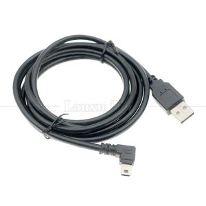 Customization 90 Degree Left Angle USB A Male To MINI 5P USB Cable for PS3