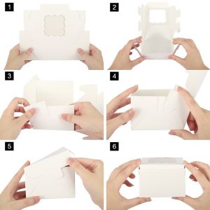 Customized Color 10x10x10 Square Cake Boxes for Packaging Desserts and Pastries