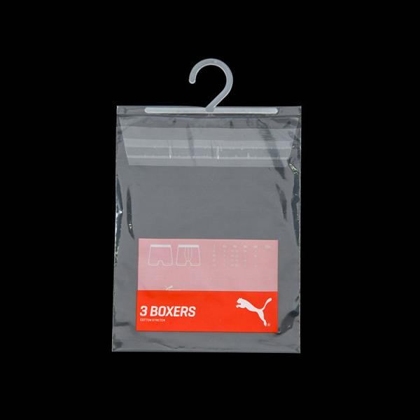 Biodegradable Clear Garment Poly Packaging Bag With Hook