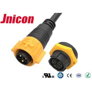 Cheap 3 Pole Waterproof Panel Mount Connector , Male Female Power Connector Sealed Against Dust for sale