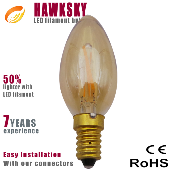 Quality 2015 China New design 220v E14 led filament bulb dimmable wholesale