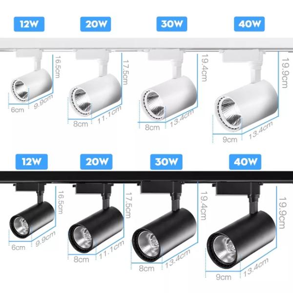 Solid Aluminum Led Rail Spotlights 60Hz Linear Ceiling Light
