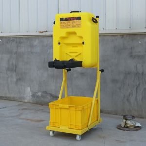Trolley portable eyewash emergency eyewash 16 gallon 53L ABS portable eye wash