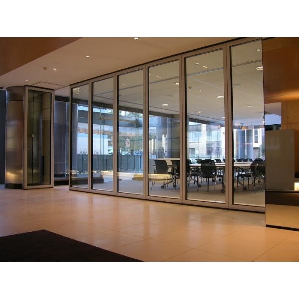 Quality Tempered and Stable Glass Sliding Partition Wall 65 mm Thickness wholesale