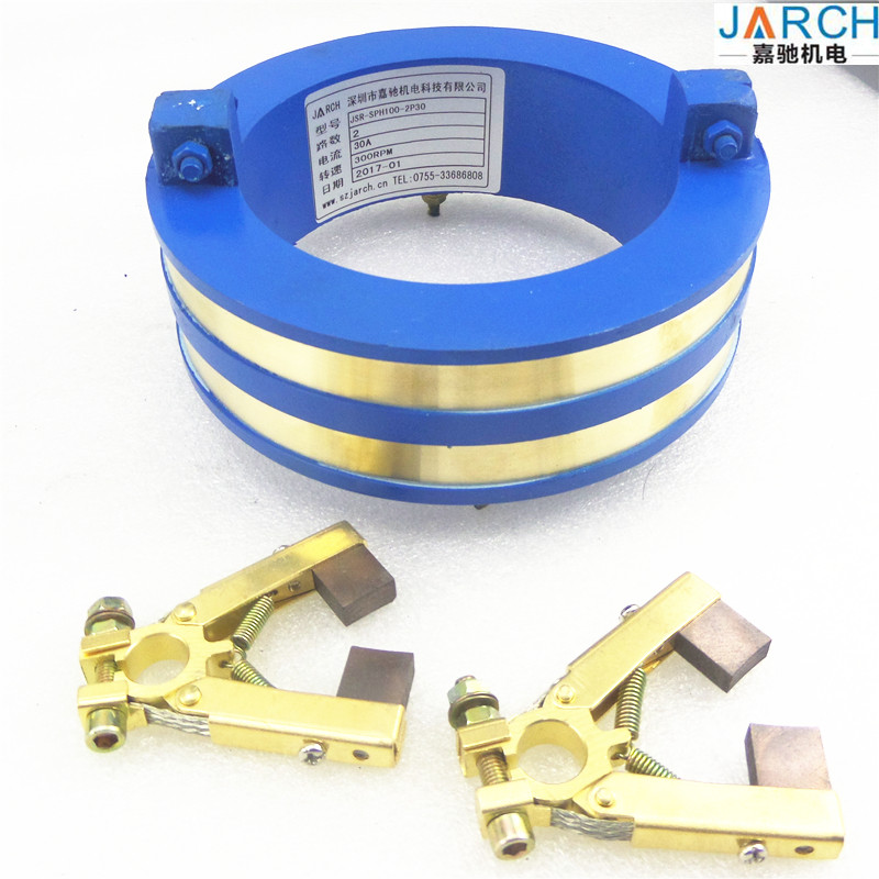 Mechanical Package Machine Slip Ring Assembly , Split Slip Ring 12 Contacts For