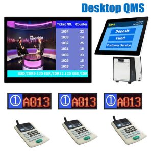 China Bank/Hospital/Clinic Service Counter Table Desktop 15.6 inch Wireless Queue Management Numbering Token Q System on sale