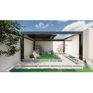 New technology outdoor motorized retractable pergola