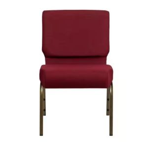 Interlocking Red Church Chairs Fabric Stackable Worship Chairs