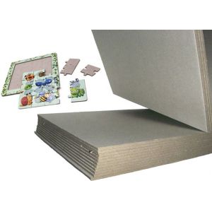 China 3.32mm 2100gsm grey back grey cardboard for puzzle made by waste paper on sale