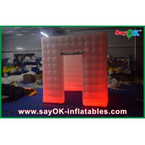 Cheap Inflatable Photo Booth Enclosure LED Lighting Air Inflatable , Large Inflatables Event Red / Green for sale