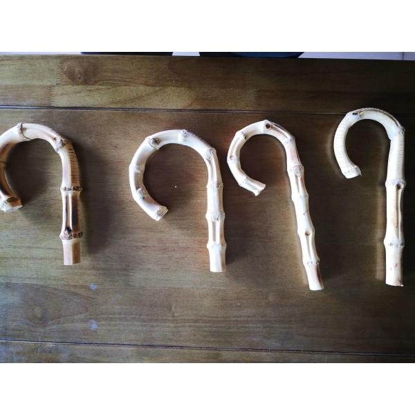 Quality Outer 17cm x 14cm bamboo bag handle with D buckles, One pair, Tote handbag hardware wholesale