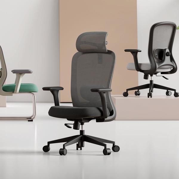 Quality Black Executive Rolling Adjustable Task Mesh Ergonomic Desk Chair With Lumbar Support wholesale