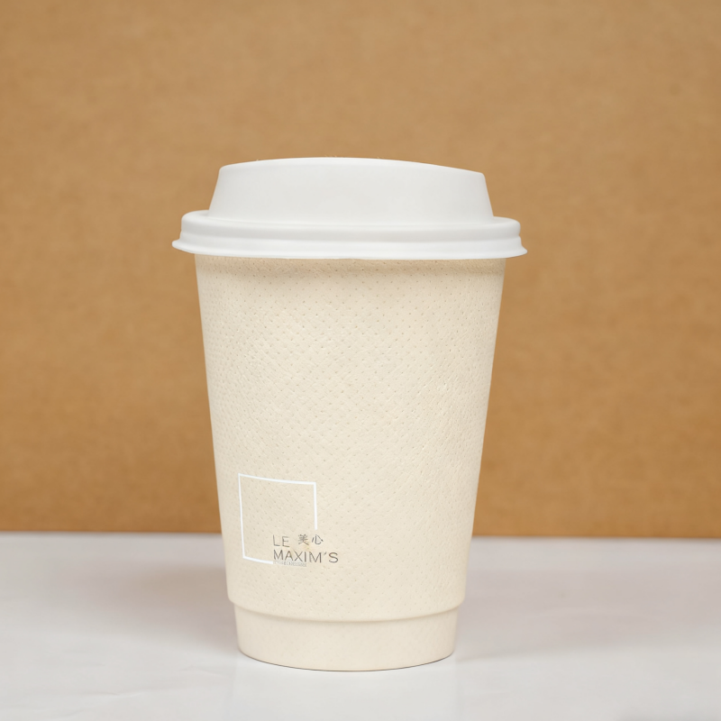 Wholesale customized biodegradable 8oz double-layer coffee paper cups for coffee