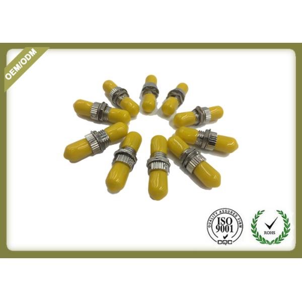 ST Singlemode Simplex Metal Fiber Optic Adapter With Zirconia Sleeve Yellow Color