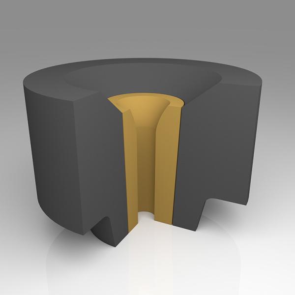 High Performance Tundish Nozzle With Zirconia Insert Alumina Body 20h Working