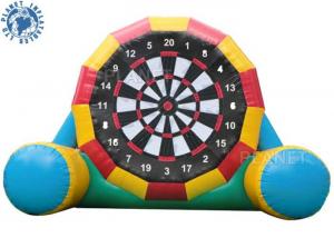 Cheap 4.5mh Giant Inflatable Football Game / Double Sides Blow Up Soccer Dart Board for sale
