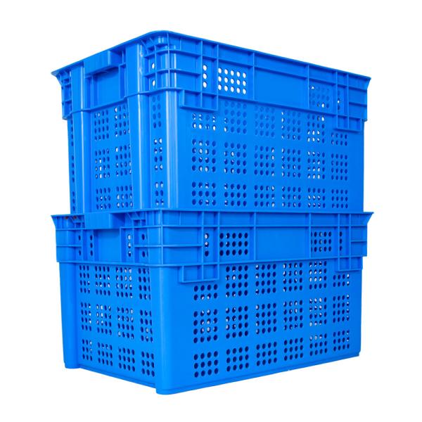 Quality PP Vegetable Fruit Nestable Basket Plastic Turnover Basket for Supermarket Logistics wholesale