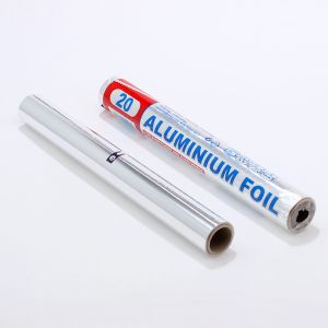China Customized Size Foil Paper Shrink Film Aluminum Foil Roll 5m for Kitchen on sale