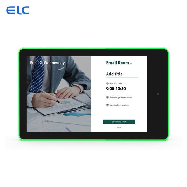 Quality 13.3 Inch LCD POE Powered Tablet LED Light Bar Booking System BT 4.0 wholesale