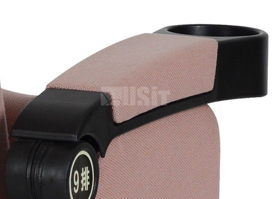 Folding PU Molded Foam Auditorium Theater Seats , Media Room Seating With Big Cup Holder