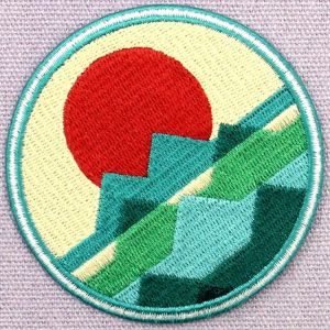 3in Polyester Merrow Custom Iron On Patches For Clothes Vest Hats