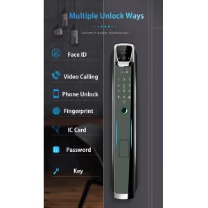 WiFi Enabled Smart Door Lock with Face ID Recognition Video Calling and Finger