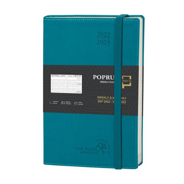 Quality Pacific Green Vertical Weekly Planner 2023 2024 With Hourly Schedule wholesale