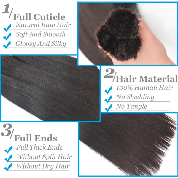 Customized Color Bulk Human Hair Extensions , Glossy 100% Human Loose Bulk Hair