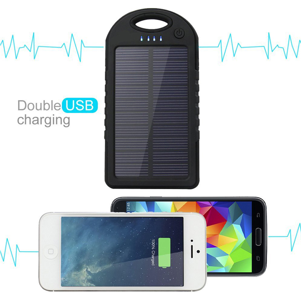 Outdoor 5000mah portable priced solar power bank for mobile phone