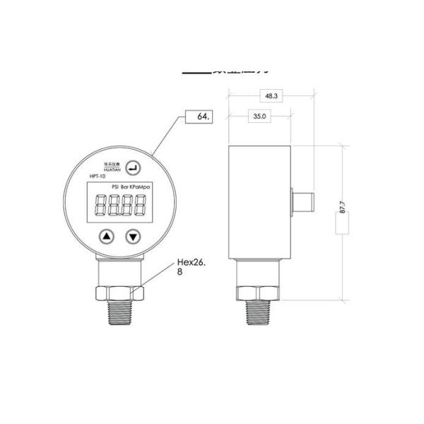 HPT-16 Pressure Controller and Switch with 4 1/2 LCD display , 2 replay alarm