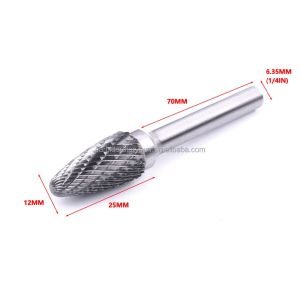 1/4 Shank Carving Cutting Grinding Drilling Polishing Tools 6mm Double Cut