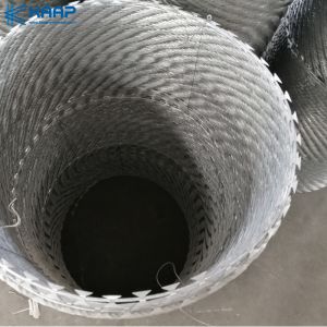 Galvanized Steel Protection Safety Fence Single Razor Barbed Wire