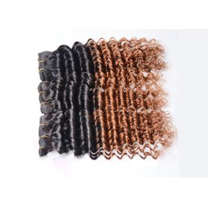 Ombre Virgin Brazilian Hair Deep Wave Two Tone Ombre Hair Extensions 1b/30