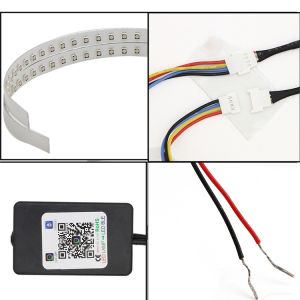 IP 67 LED Car Ambient Lights APP Control Headlight Angel Eye Kits 360 Degree SMD