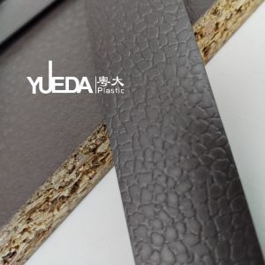 Cheap Brown Leather Grain PVC Edge Banding Tape Realistic Textured Strong Adhesion for sale