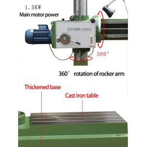 Universal radial drilling machine Z3732D Maximum Drilling Diameter 32mm Radial