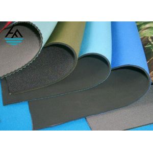 Waterproof 2mm Neoprene Fabric Sheets , Embossed Neoprene Rubber Sheet Fabric